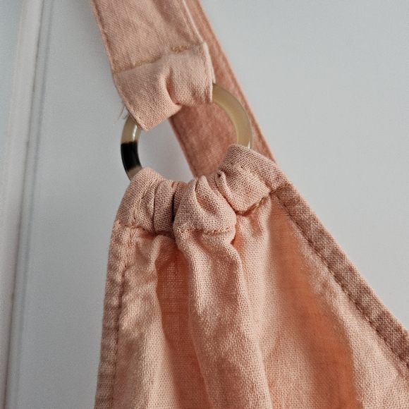 Jean Pascale Women Tank Top Summer Linen Thick Straps Size 8 US/ 10 UK Coral - Picture 6 of 6